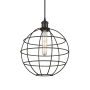 Innovations Lighting Lake Placid 12" Wide Cage Pendant with Shade Matte Black / Matte Black