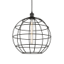 Innovations Lighting Lake Placid 16" Wide Globe Cage Pendant with Shade Matte Black / Matte Black
