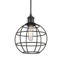 Innovations Lighting Lake Placid 8" Wide Cage Mini Pendant with Shade Matte Black / Matte Black