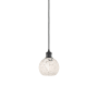 Innovations Lighting White Mouchette 6" Wide Suspension Mini Pendant Matte Black