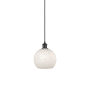 Innovations Lighting White Mouchette 8" Wide Suspension Mini Pendant Matte Black