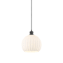Innovations Lighting White Venetian 10" Wide Suspension Pendant Matte Black