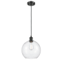 Innovations Lighting Large Athens 10" Wide Mini Pendant - Cord Suspension Matte Black / Seedy
