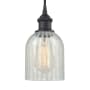 Innovations Lighting Caledonia Single Light 5" Wide Mini Pendant Matte Black / Mouchette
