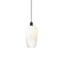 Innovations Lighting Brookhaven Flute 7" Wide Mini Pendant Matte Black / Opal