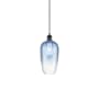 Innovations Lighting Brookhaven Flute 7" Wide Mini Pendant Matte Black / Sapphire Blue