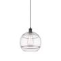 Innovations Lighting Rochester 12" Wide Suspension Pendant Matte Black / Clear