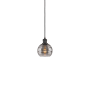 Innovations Lighting Rochester 6" Wide Suspension Mini Pendant Matte Black / Smoked