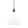 Innovations Lighting Berkshire 12" Wide Pendant Matte White / Matte Black