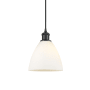 Innovations Lighting Bristol 8" Wide Mini Pendant Matte Black / Matte White