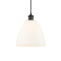 Innovations Lighting Bristol 9" Wide Mini Pendant Matte Black / Matte White
