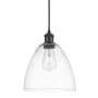 Innovations Lighting Bristol 9" Wide Mini Pendant Clear / Matte Black