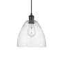 Innovations Lighting Bristol 9" Wide Mini Pendant Matte Black / Seedy