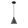 Innovations Lighting Smithfield Single Light 7" Wide Mini Pendant Matte Black / Matte Black