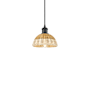 Innovations Lighting Bristol Natural II 8" Wide Mini Pendant Matte Black / Natural