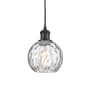 Innovations Lighting Athens 6" Wide Mini Pendant Oil Rubbed Bronze / Clear Water Glass