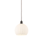 Innovations Lighting White Venetian 10" Wide Suspension Pendant Oil Rubbed Bronze