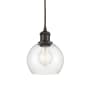 Innovations Lighting Athens 6" Wide Mini Pendant with Shade Oil Rubbed Bronze / Clear