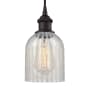 Innovations Lighting Caledonia Single Light 5" Wide Mini Pendant Oil Rubbed Bronze / Mouchette