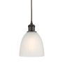 Innovations Lighting Castile 6" Wide Mini Pendant White / Oil Rubbed Bronze