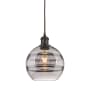 Innovations Lighting Rochester 8" Wide Mini Pendant with Shade Oil Rubbed Bronze / Light Smoke