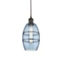 Innovations Lighting Vaz 6" Wide Mini Pendant with Shade Oil Rubbed Bronze / Princess Blue