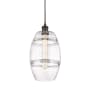 Innovations Lighting Vaz 8" Wide Mini Pendant with Shade Oil Rubbed Bronze / Clear