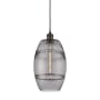 Innovations Lighting Vaz 8" Wide Mini Pendant with Shade Oil Rubbed Bronze / Light Smoke