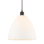 Innovations Lighting Bristol Glass 12" Wide pendant with Shade Oil Rubbed Bronze / Matte White