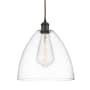 Innovations Lighting Bristol Glass 12" Wide pendant with Shade Oil Rubbed Bronze / Clear