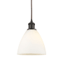 Innovations Lighting Bristol 8" Wide Mini Pendant Oil Rubbed Bronze / Matte White