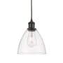 Innovations Lighting Bristol 8" Wide Mini Pendant Oil Rubbed Bronze / Clear
