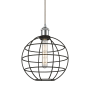 Innovations Lighting Lake Placid 10" Wide Cage Pendant with Shade Polished Chrome / Matte Black