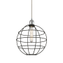 Innovations Lighting Lake Placid 12" Wide Cage Pendant with Shade Polished Chrome / Matte Black