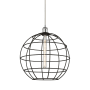 Innovations Lighting Lake Placid 16" Wide Globe Cage Pendant with Shade Polished Chrome / Matte Black