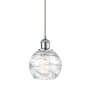 Innovations Lighting Athens 6" Wide Mini Pendant Clear Deco Swirl / Polished Chrome