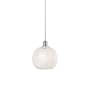 Innovations Lighting White Mouchette 10" Wide Suspension Pendant Polished Chrome
