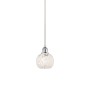 Innovations Lighting White Mouchette 6" Wide Suspension Mini Pendant Polished Chrome