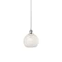 Innovations Lighting White Mouchette 8" Wide Suspension Mini Pendant Polished Chrome
