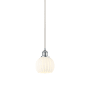 Innovations Lighting White Venetian 6" Wide Suspension Mini Pendant Polished Chrome