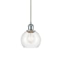 Innovations Lighting Athens 6" Wide Mini Pendant with Shade Polished Chrome / Clear