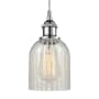 Innovations Lighting Caledonia Single Light 5" Wide Mini Pendant Polished Chrome / Mouchette