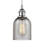 Innovations Lighting Caledonia Single Light 5" Wide Mini Pendant Polished Chrome / Charcoal