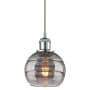 Innovations Lighting Rochester 6" Wide Suspension Mini Pendant Polished Chrome / Light Smoke
