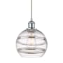 Innovations Lighting Rochester 8" Wide Mini Pendant with Shade Polished Chrome / Clear