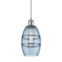 Innovations Lighting Vaz 6" Wide Mini Pendant with Shade Polished Chrome / Princess Blue