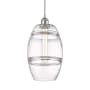 Innovations Lighting Vaz 8" Wide Mini Pendant with Shade Polished Chrome / Clear