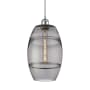 Innovations Lighting Vaz 8" Wide Mini Pendant with Shade Polished Chrome / Light Smoke
