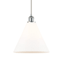 Innovations Lighting Berkshire 12" Wide Pendant Matte White / Polished Chrome
