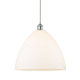 Innovations Lighting Bristol Glass 16" Wide pendant with Shade Polished Chrome / Matte White